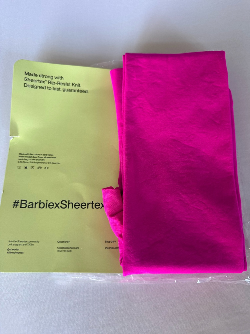 Sheertex x Barbie Semi-Opaque Rip-Resist Tights | Hot Pink, Never Worn, size Sm